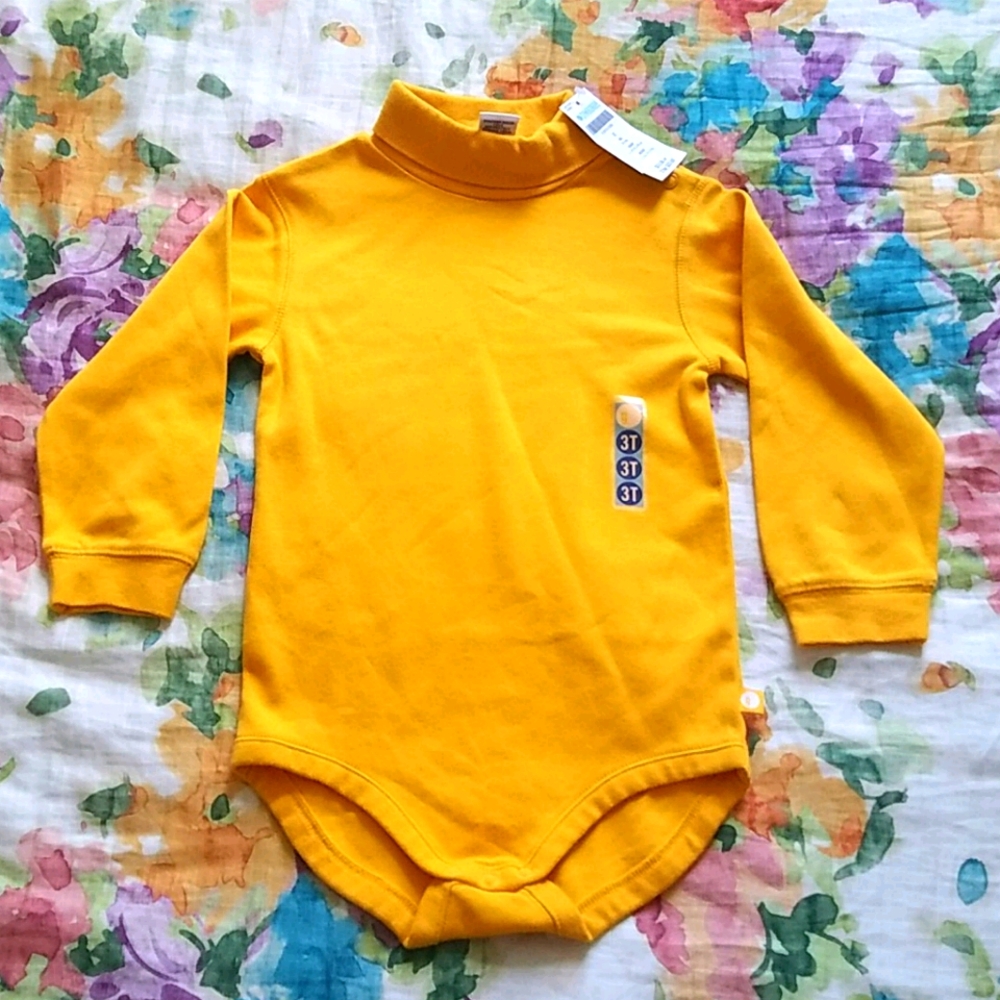 NWT Gymboree Yellow turtle neck onesie. Size 3T.